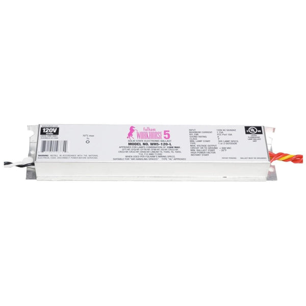Fulham Instant Start Electronic Fluorescent WorkHorse Ballast for (1-4) 128 Watt Max Lamps Operated at 120V (WH5-120-L)